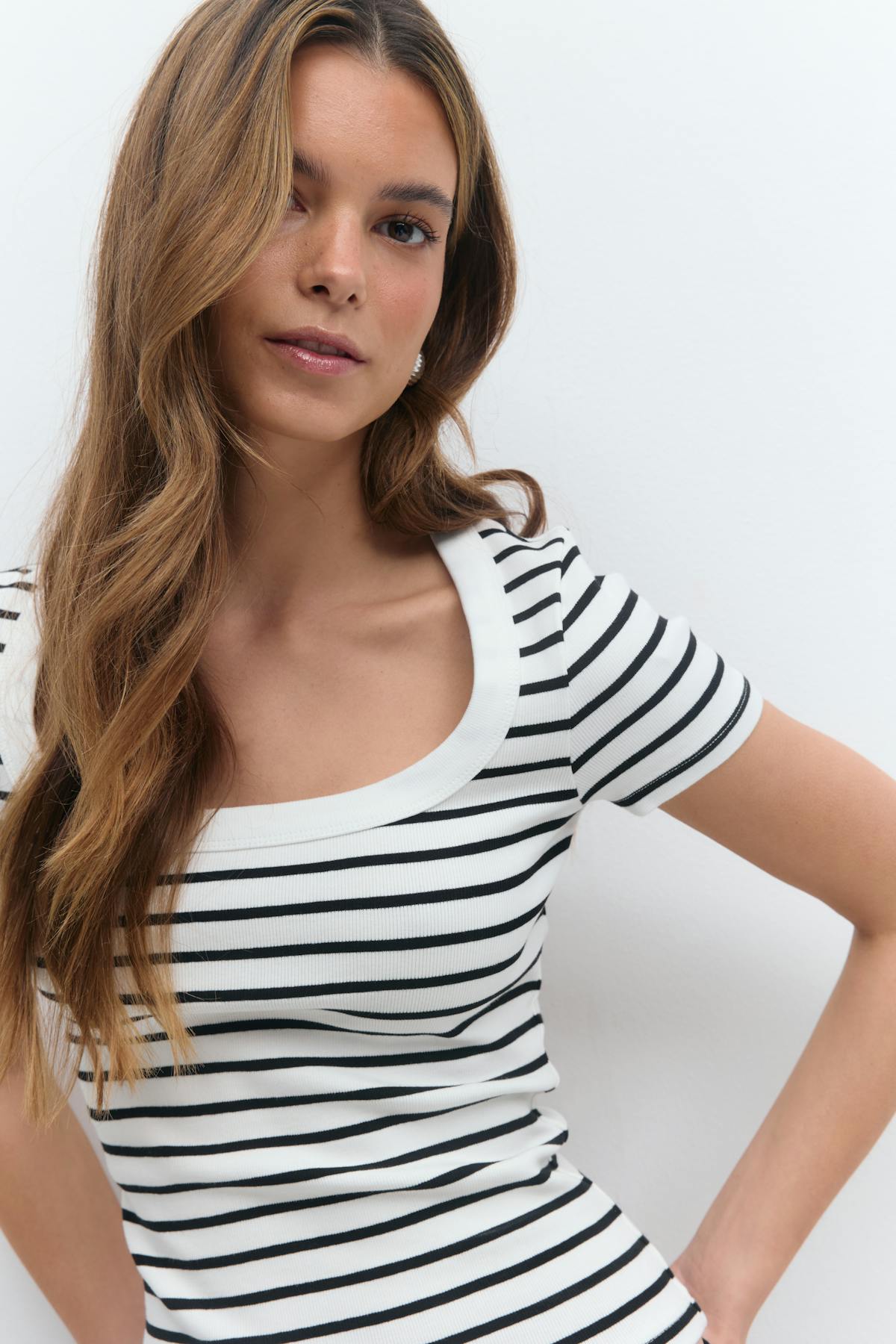 Rib short sleeve top - Mole