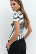 Rib short sleeve top - Mole