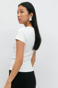 Rib short sleeve top - Stripe