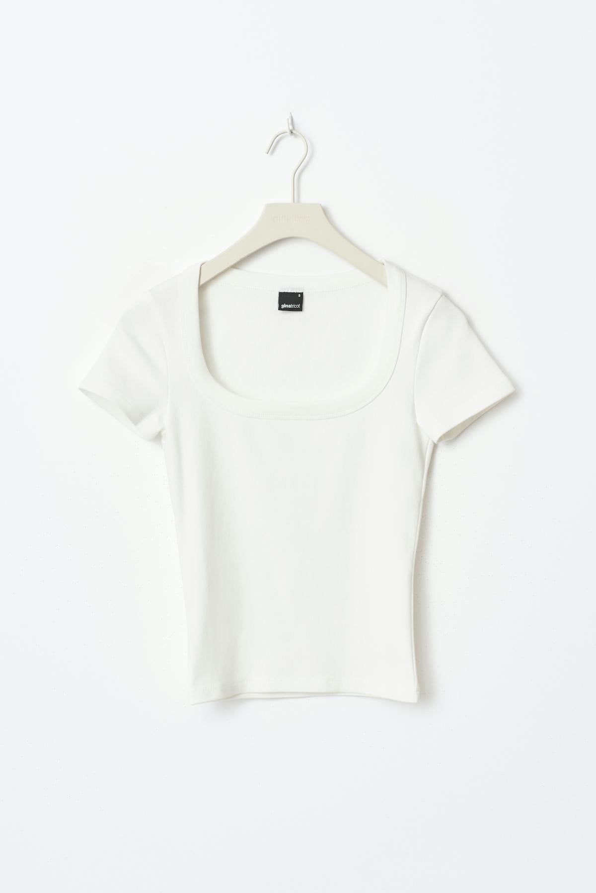 Rib short sleeve top - Stripe