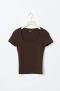 Rib short sleeve top - Mole
