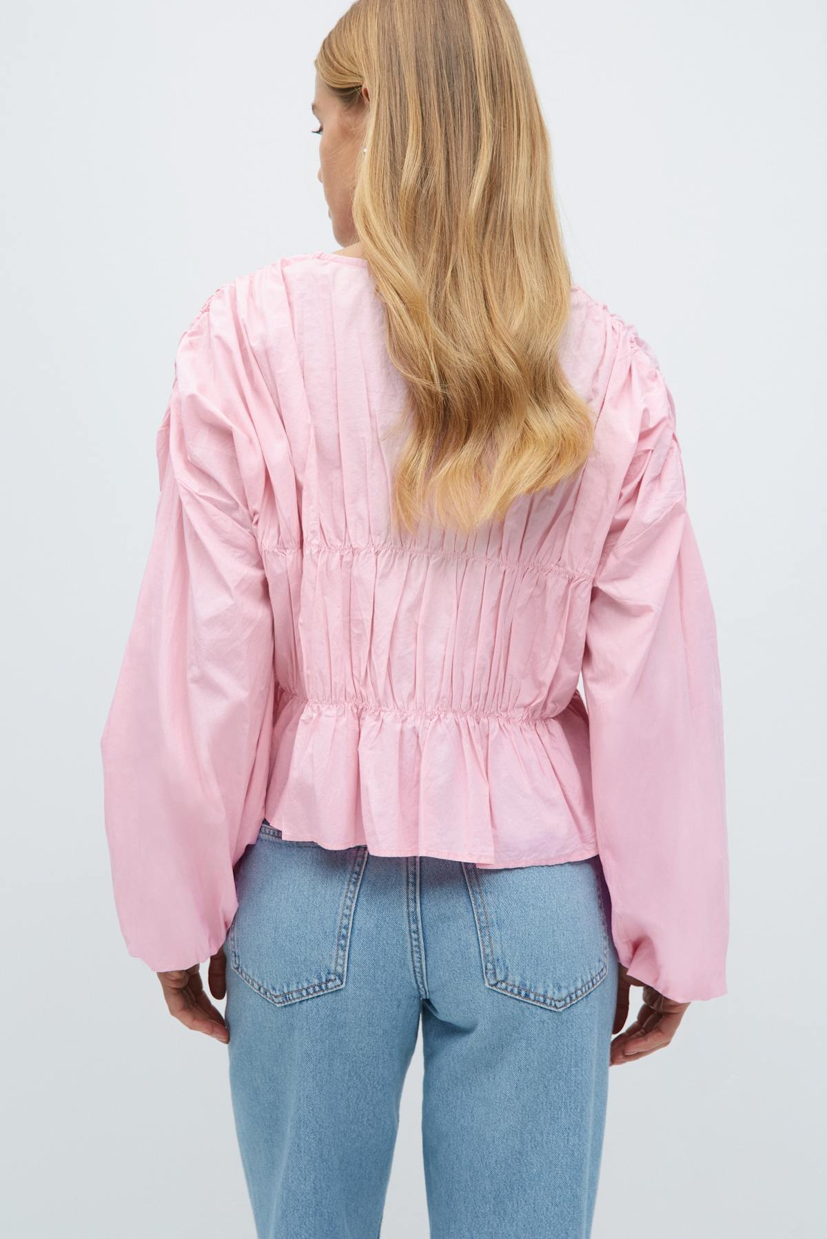 Tie blouse - Bleu