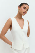 Knitted vest - Blanc cassé