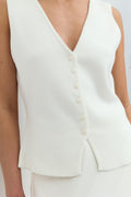 Knitted vest - Blanc cassé