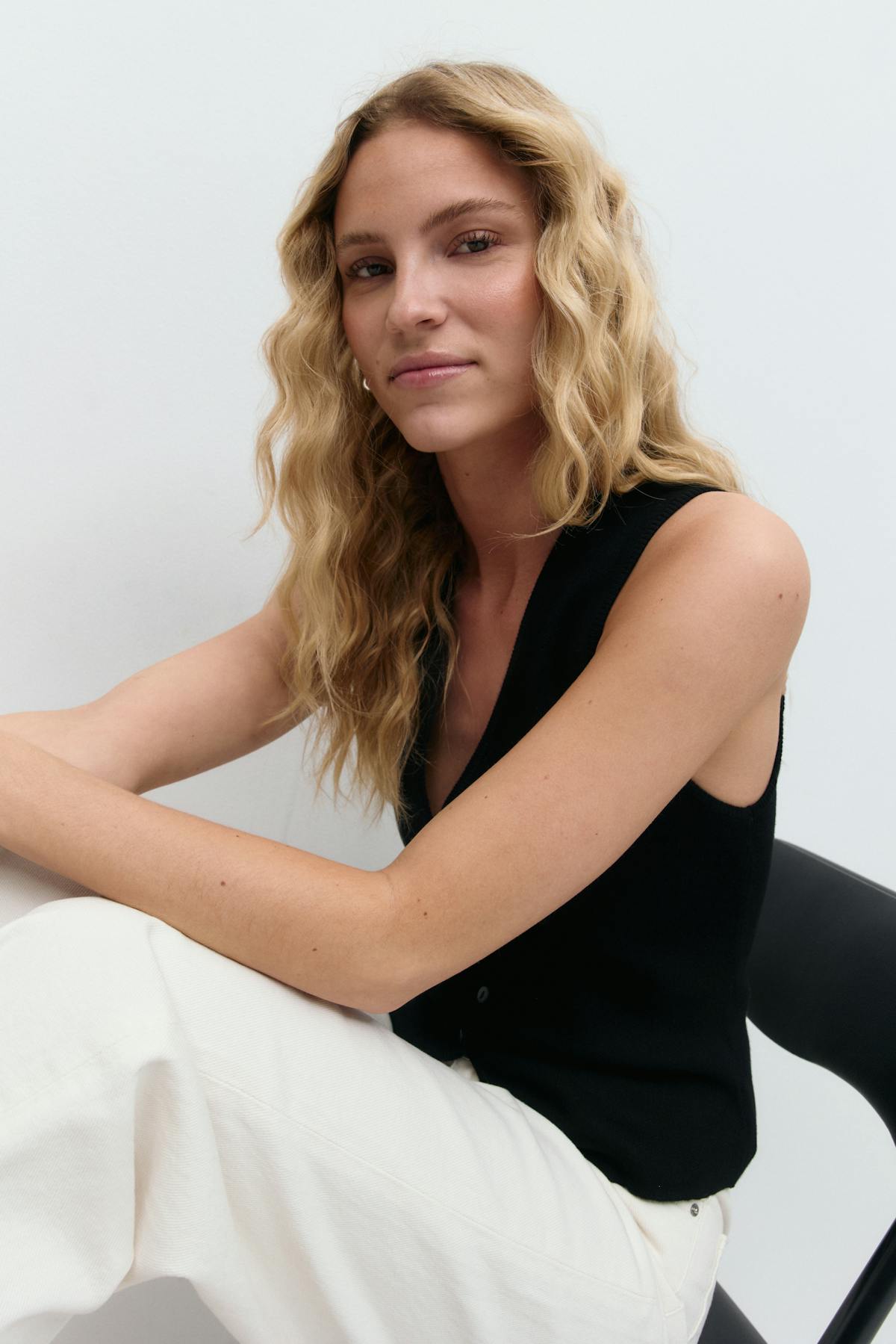 Knitted vest - Blanc cassé
