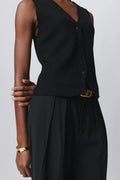 Knitted vest - Noir