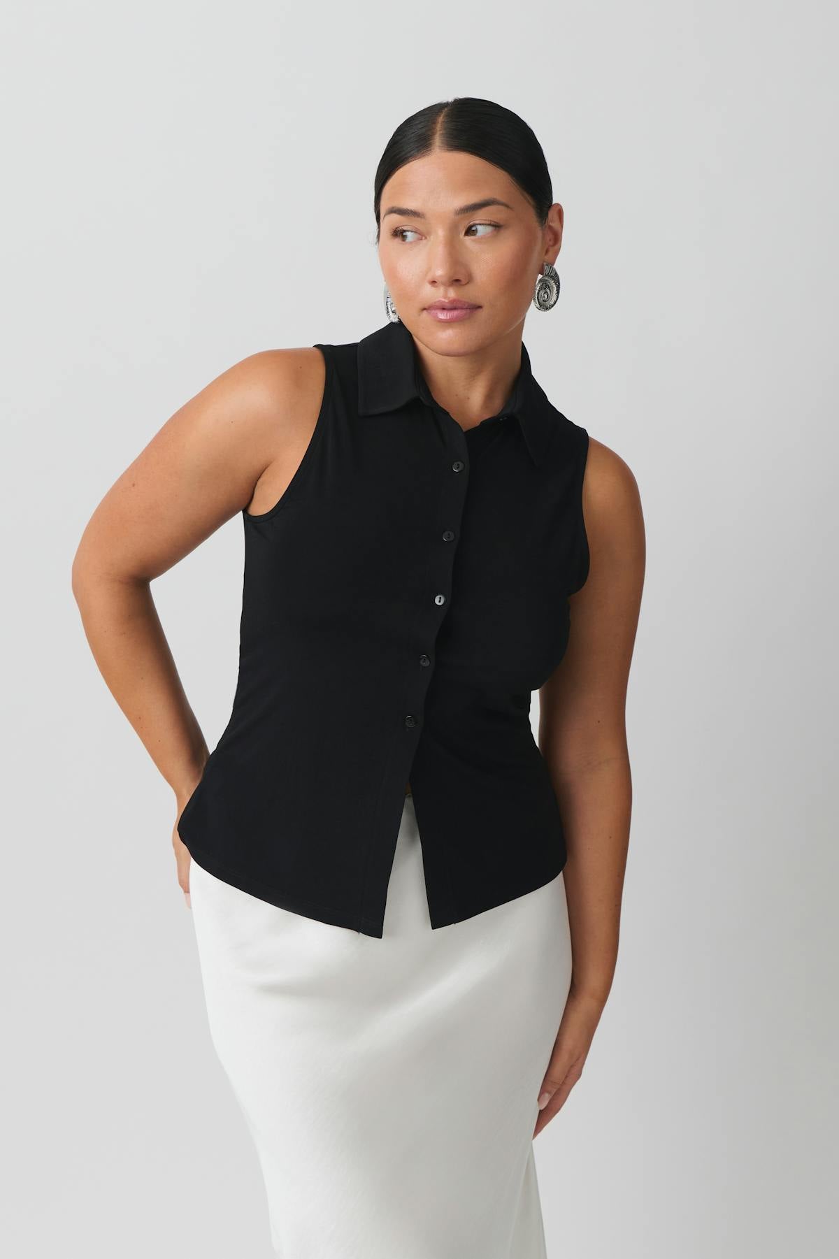 Collar tanktop - Noir