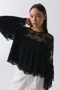 Lace blouse - Noir