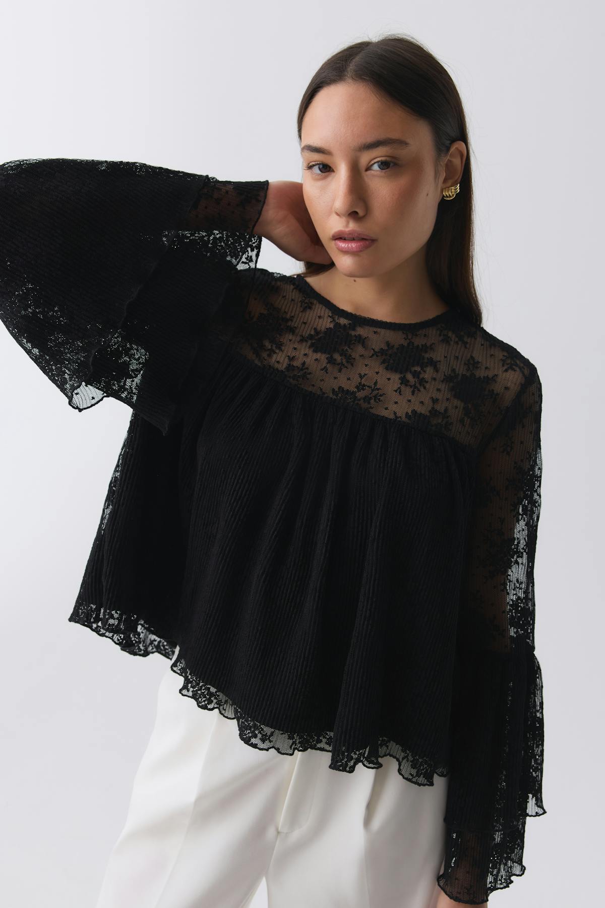 Lace blouse - Noir