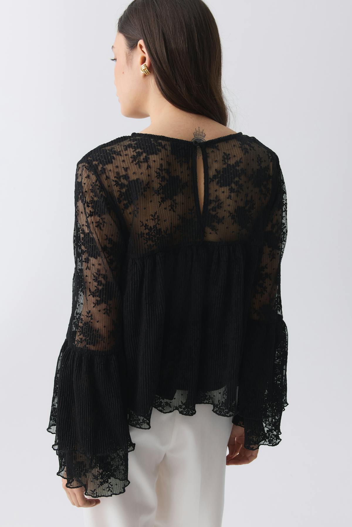 Lace blouse - Noir