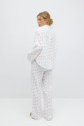 Gauze pyjamas trousers - Heart aop
