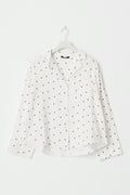 Gauze pyjamas shirt - Heart aop