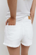 Slit denim shorts - Bleu clair