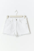 Slit denim shorts - Blanc