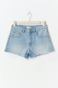 Slit denim shorts - Bleu clair