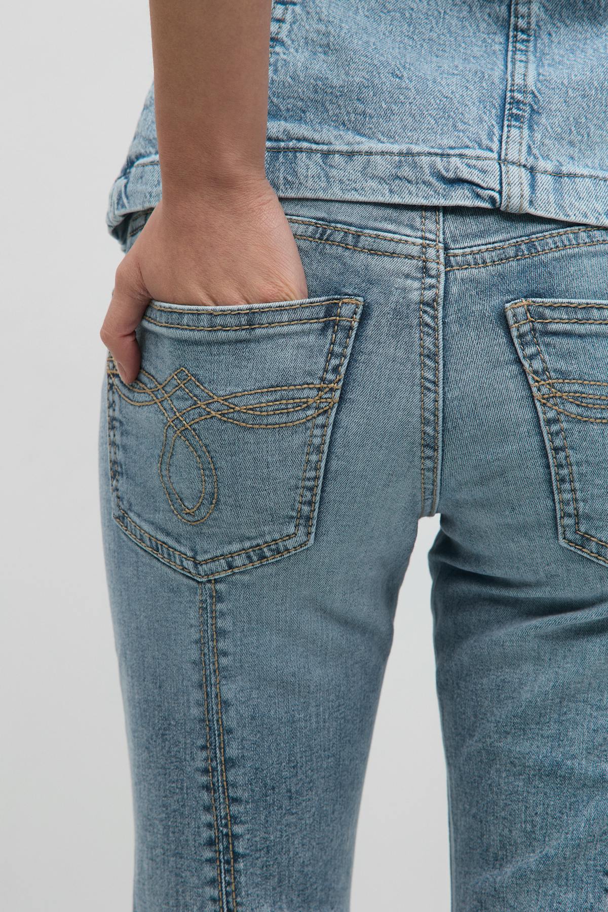 Bootcut stitch jeans - Mid blue