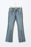 Bootcut stitch jeans - Mid blue