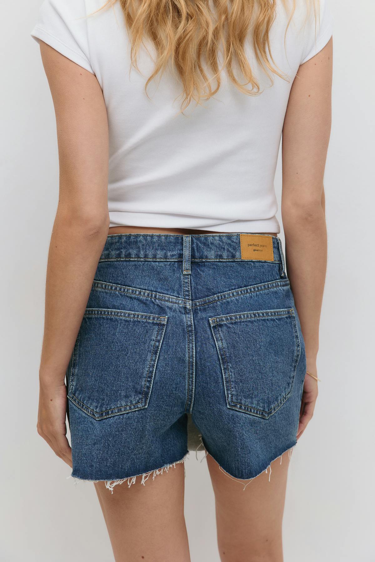 Resort denim skort - Mid blue