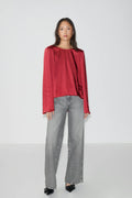 Satin blouse - Noir