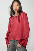 Satin blouse - Noir