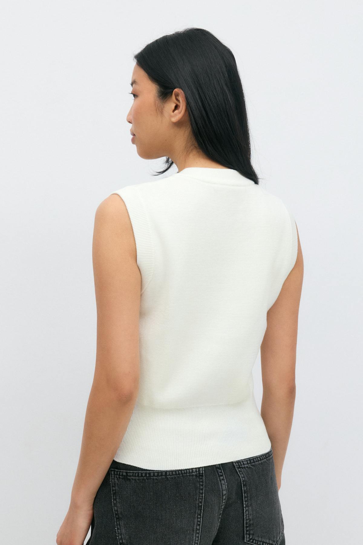 Knitted vest - Chestnut