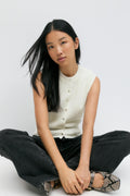 Knitted vest - Chestnut