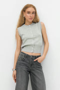 Knitted vest - Gardenia