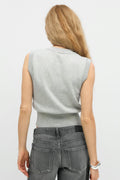 Knitted vest - Gardenia