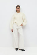 Chunky knitted cardigan - Gardenia