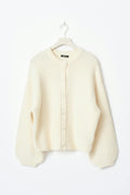 Chunky knitted cardigan - Gardenia