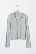 Loose knitted cardigan - Mid grey mel
