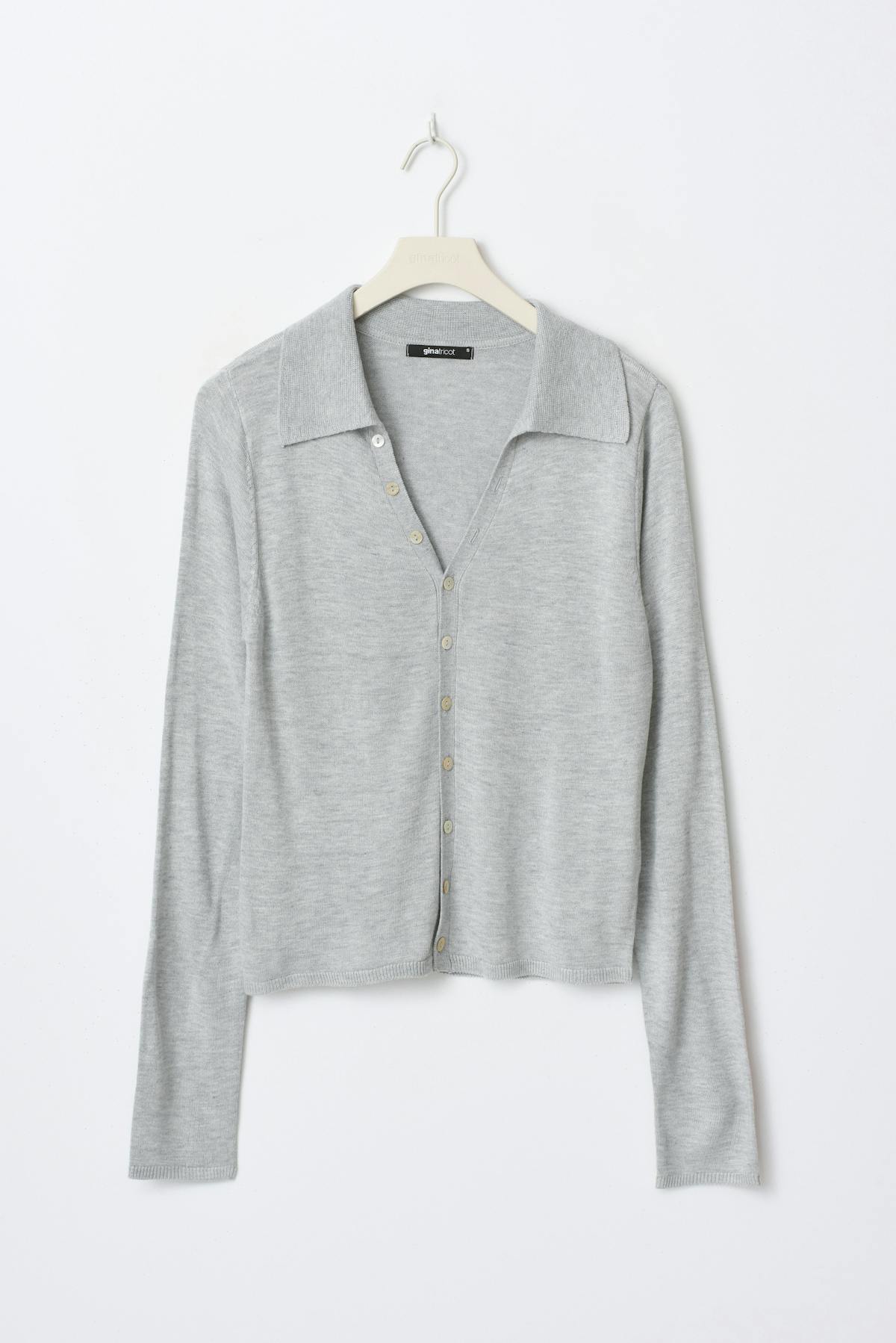 Loose knitted cardigan - Mid grey mel