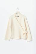 Chunky knitted wrap cardigan