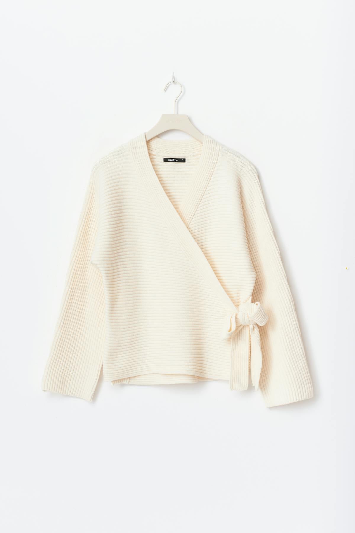 Chunky knitted wrap cardigan