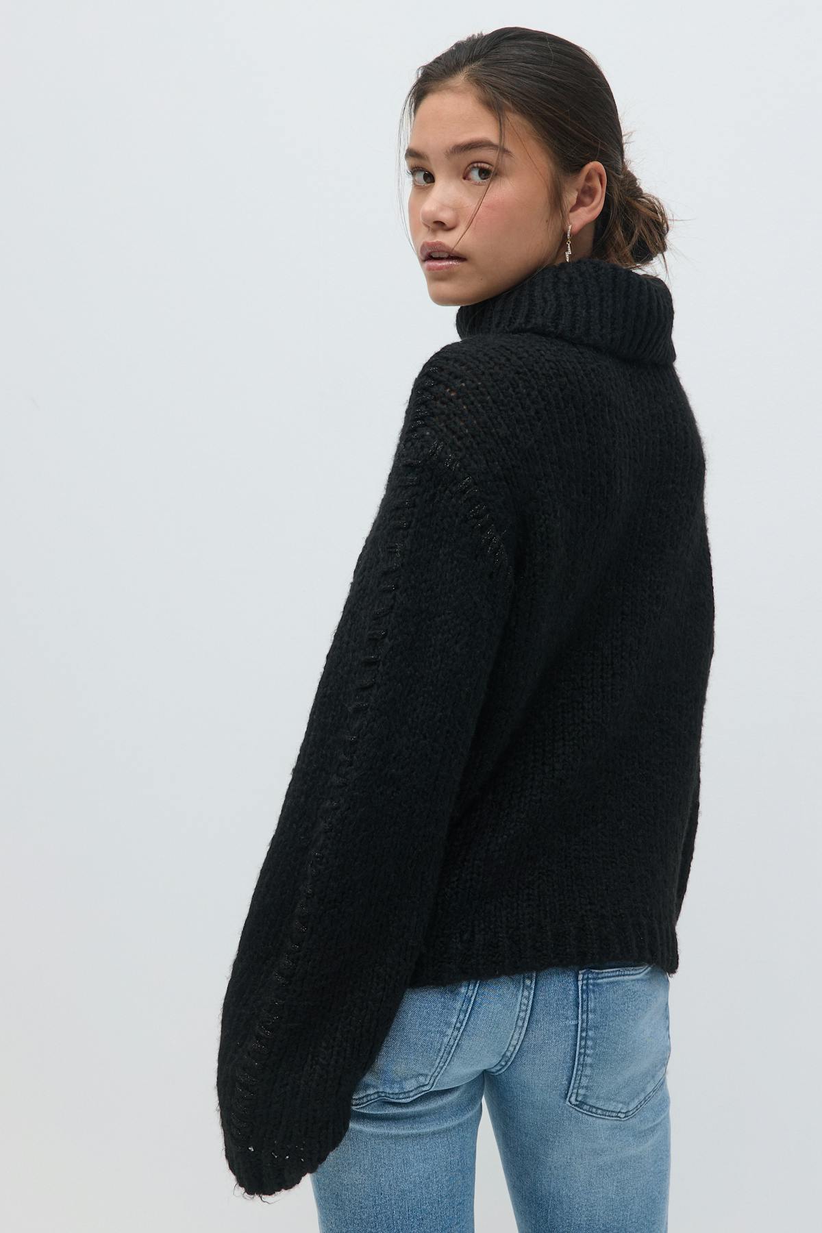 Y stitch sweater - Noir