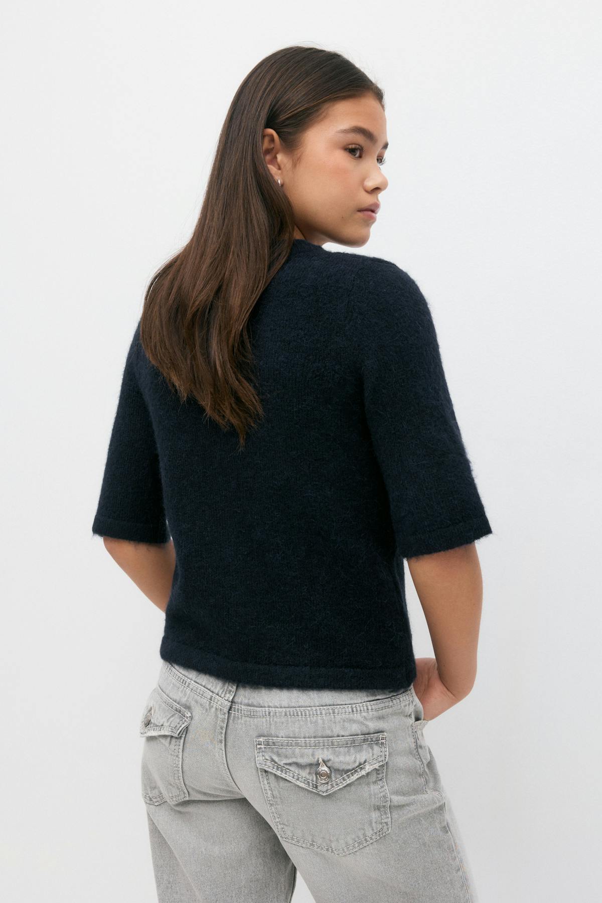 Y knitted cardigan - Navy blazer
