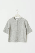 Y knitted cardigan - Lt grey melange