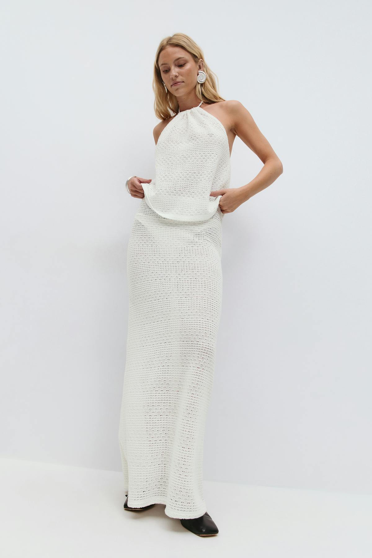 crochet skirt - Noir