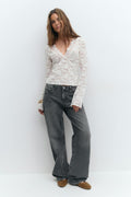 Lace top - Jaune clair