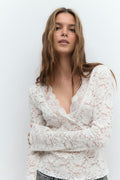 Lace top - Jaune clair