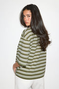 Perfect boxy tee - Green stripe