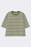 Perfect boxy tee - Green stripe