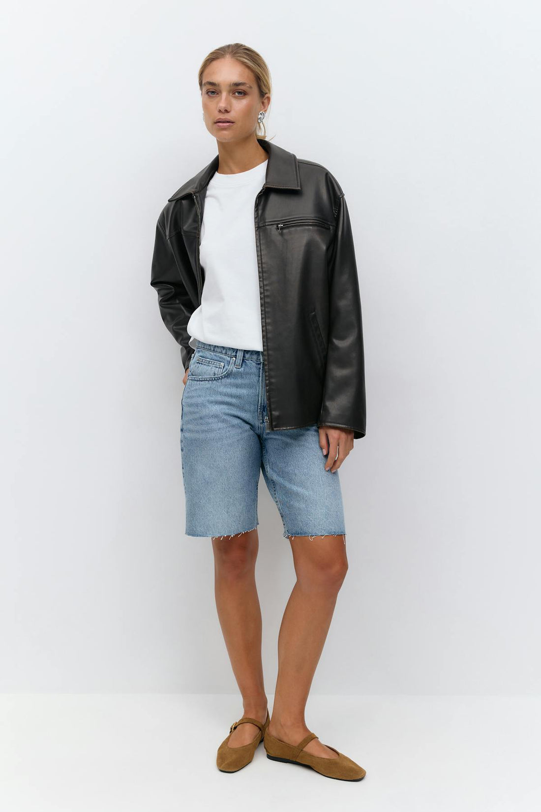 Denim jorts - Mid blue