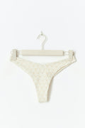Embroidery bikini brazilian - Blanc cassé