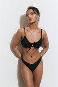 Embroidery bikini wire bra - Blanc cassé