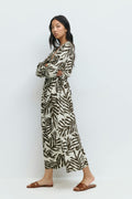 Midi wrap dress - Soft flower aop
