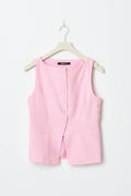 Tailored boatneck vest - Noir