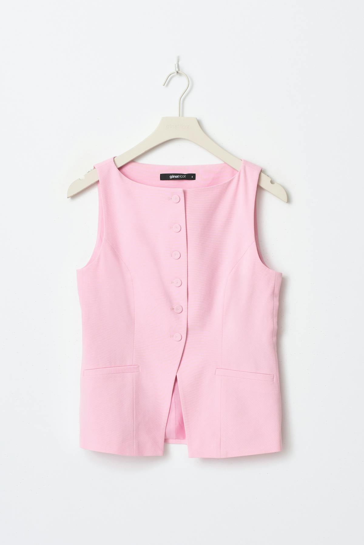 Tailored boatneck vest - Noir