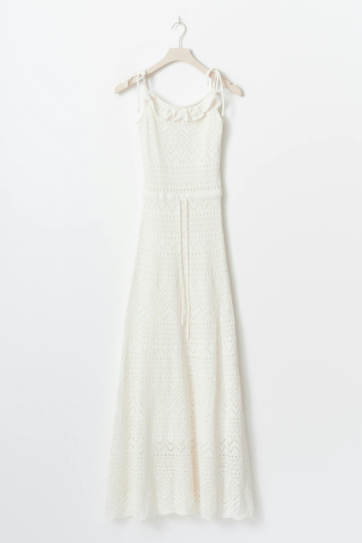 Knitted cotton dress - Blanc cassé