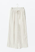 Wide linen trousers - Marron foncé